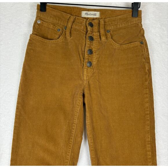 Madewell Cali Demi-Boot Jeans: Corduroy Edition Size 24 in Burnished Cedar - Picture 6 of 14